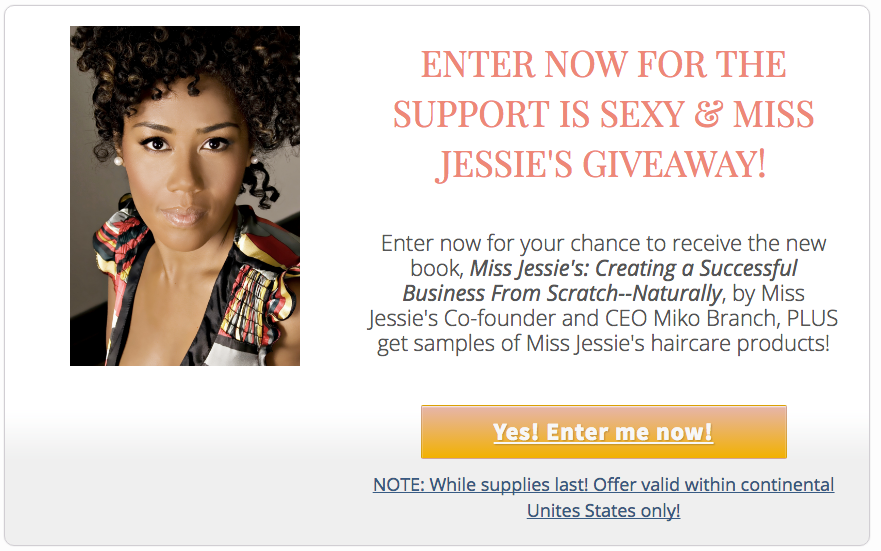 Miss Jessie's Giveaway with Support is Sexy Podcast and Miko Branch